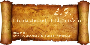 Lichtscheindl Flórián névjegykártya